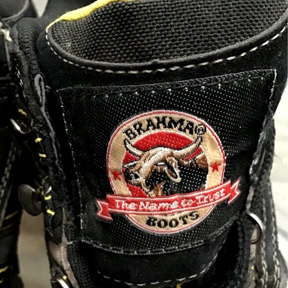 BRAHMA BOOTS- MENS BLACK STEEL TOE LACE UP WORKING BOOTS SIZE 10 - Picture 3 of 7
